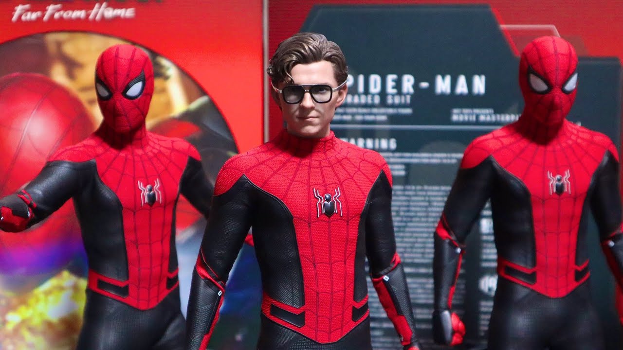 Spider Man Far From Home Hot Toys Upgraded Suit 1/6 Scale Collectible Action Figure Unboxing