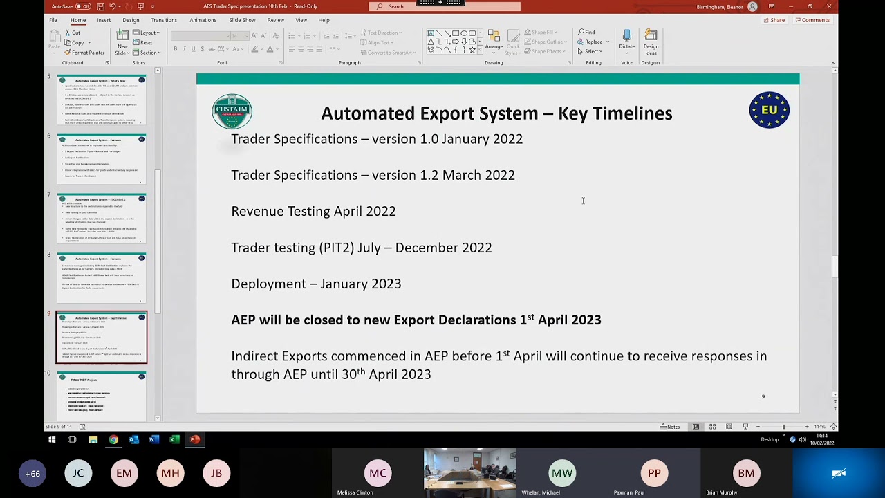 AES Specifications Presentation