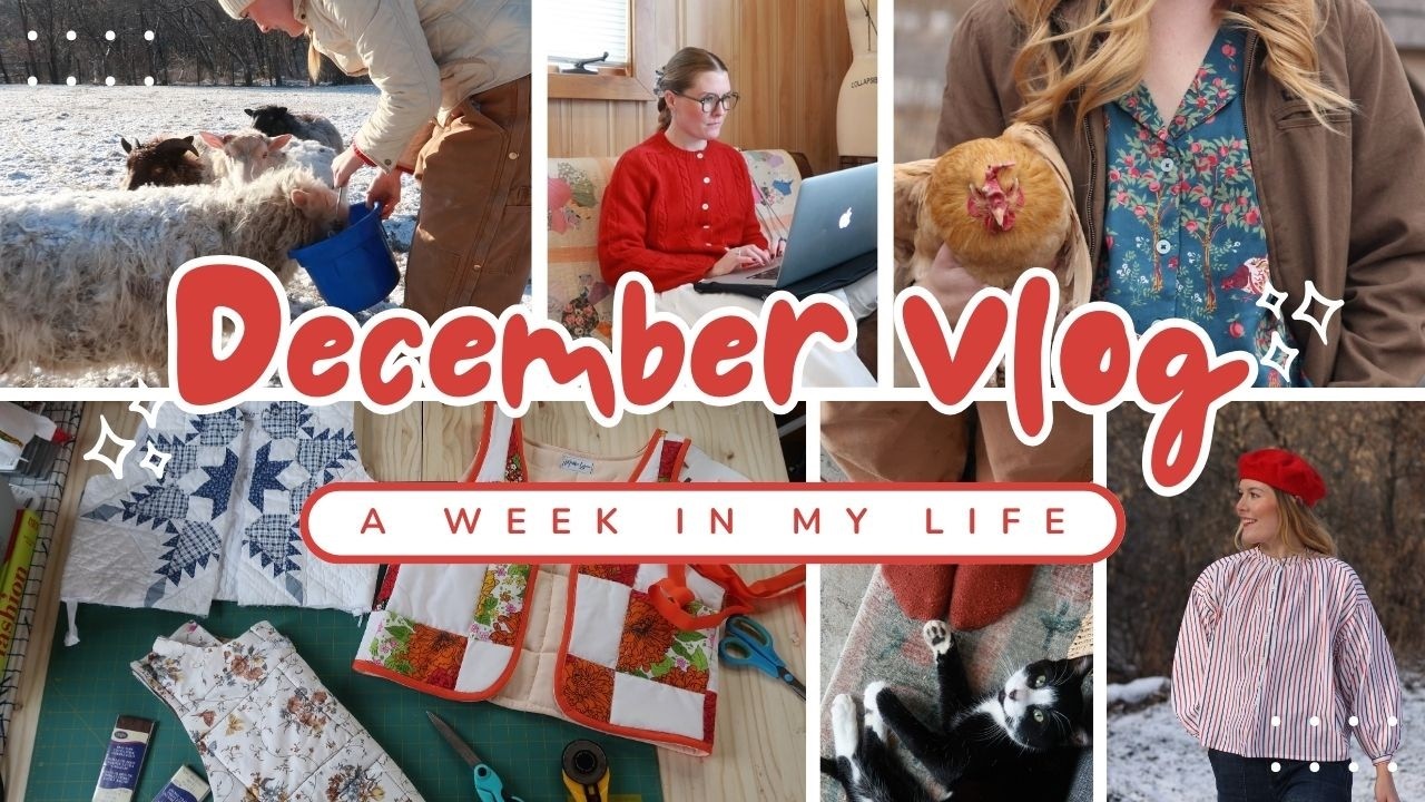 Sewing & Farm Life Vlog✨| My Only Vlogmas🎄Video