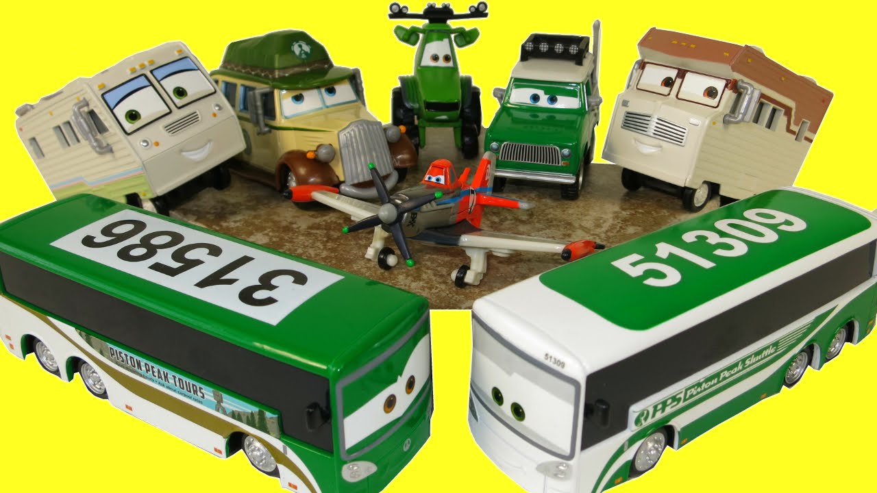 Disney Planes Fire and Rescue Piston Peak Harvey Winnie Bus