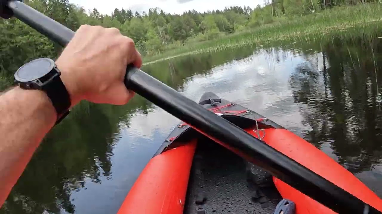 2025-06-05 Paddling vid Marvikarna i uppblåsbar kajak