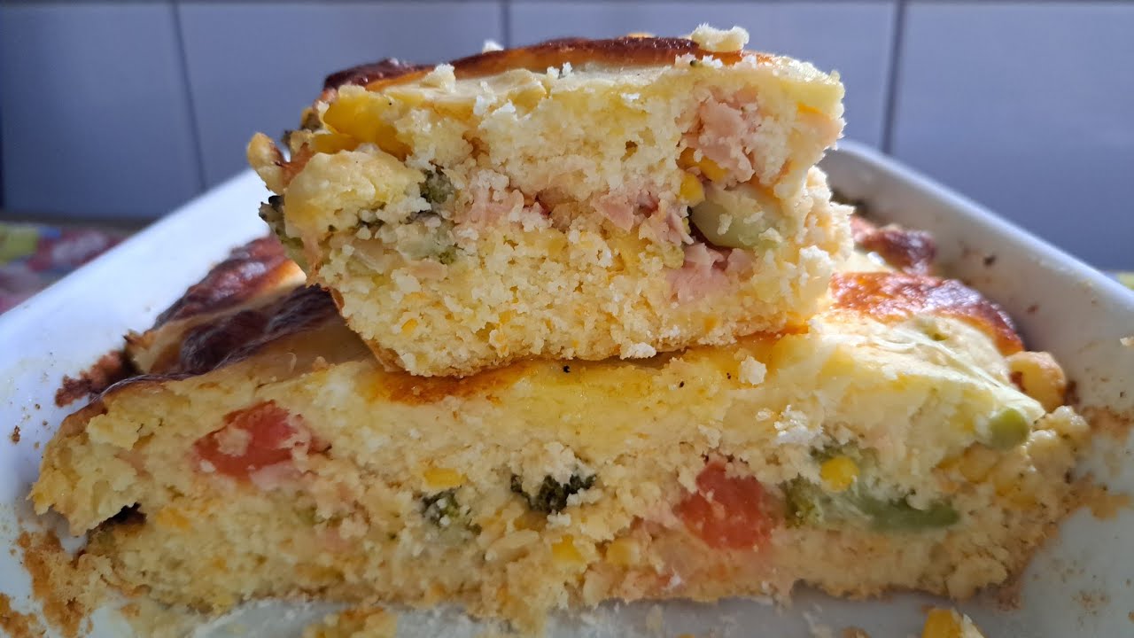 TORTA SALGADA DE LIQUIDIFICADOR: RÁPIDA E FÁCIL. 