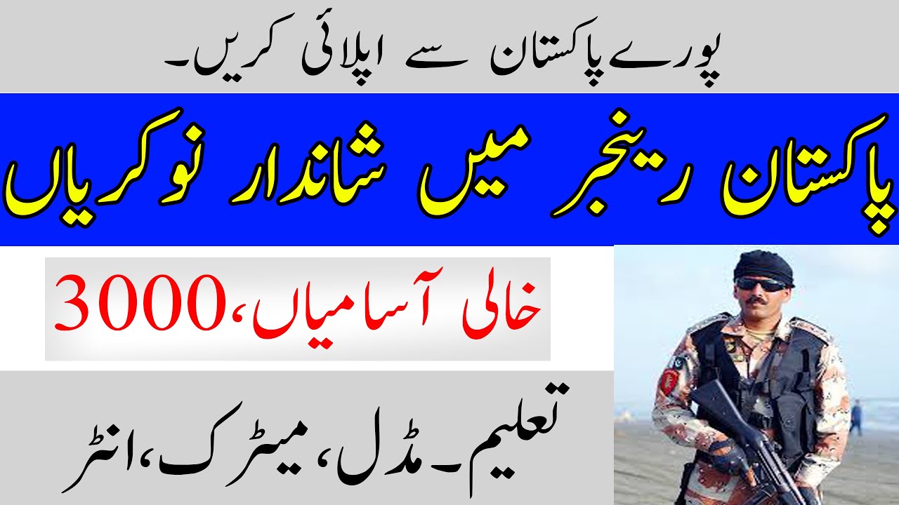 Pakistan Rangers Jobs 2020 join Pak Rangers Form all Over Pakistan | Urdu TechTuber
