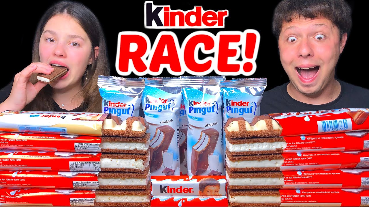 ASMR KINDER RACE! EATING SOUNDS MUKBANG 먹방 | Tati ASMR