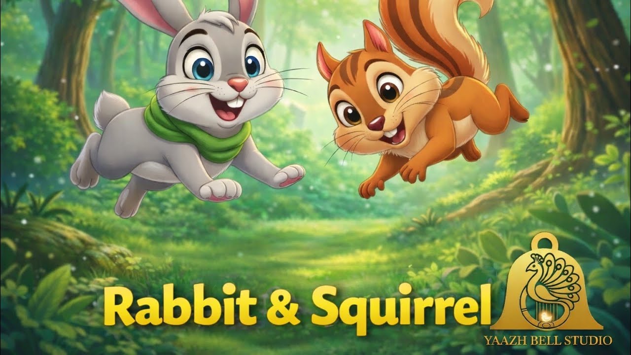 A Rabbit and a Squirrel 🐰🐿️ | Heartwarming Friendship Story for Kids | Moral Story