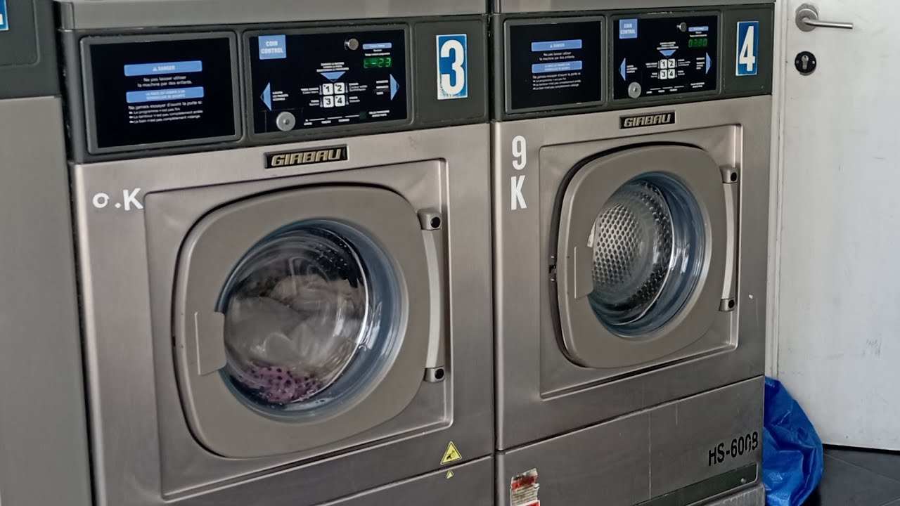 Girbau HS-6008 coin control commercial washer &  oven style ADC stack dryer