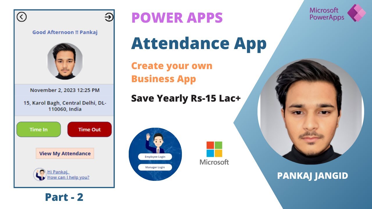Create Time In Or Time Out Button   PowerApps (Attendance Application E2)