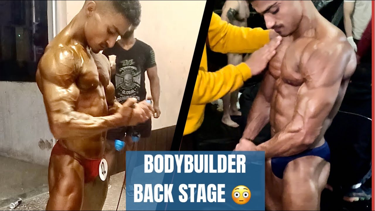 Bodybuilder Backstage India / Pumping Tanning/ #bodybuilding #backstage #motivation