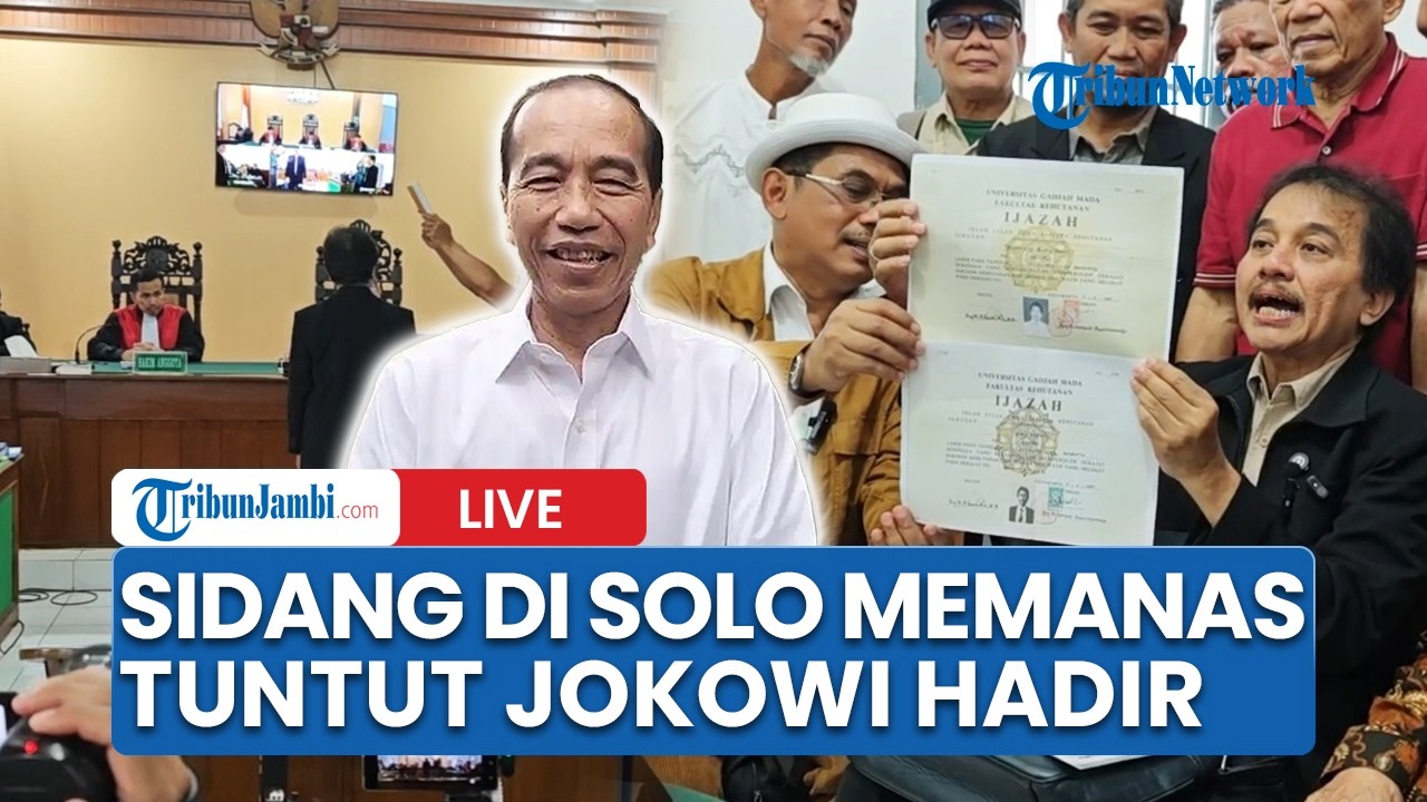 🔴Sidang Gugatan Ijazah di PN Solo Memanas, Penggugat Tuntut Jokowi Hadir Bawa Ijazah Asli