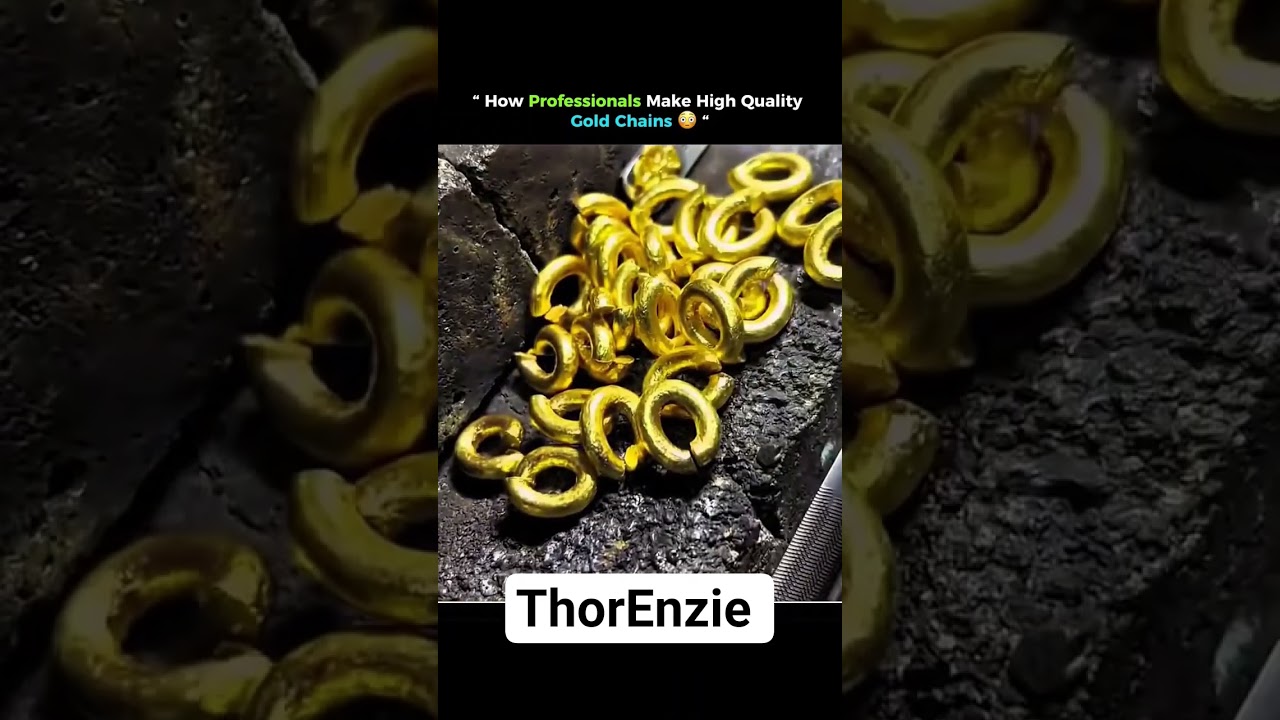 ✨ How Real Gold Chains Are Made: Behind the Shine of Luxury Jewelry 💰🔗#gold #chain #raw #trending
