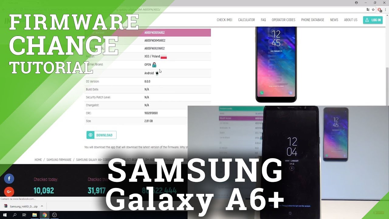 Как прошить SAMSUNG Galaxy A6+ — обновление/изменение прошивки на Galaxy A6+ | HardReset.Info