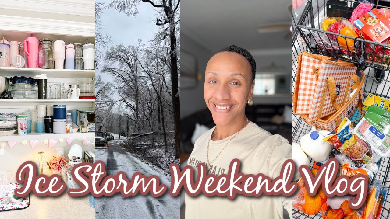 Real Life Sunday Vlog ❄️ | Ice Storm, Home Reset & Grocery Shopping