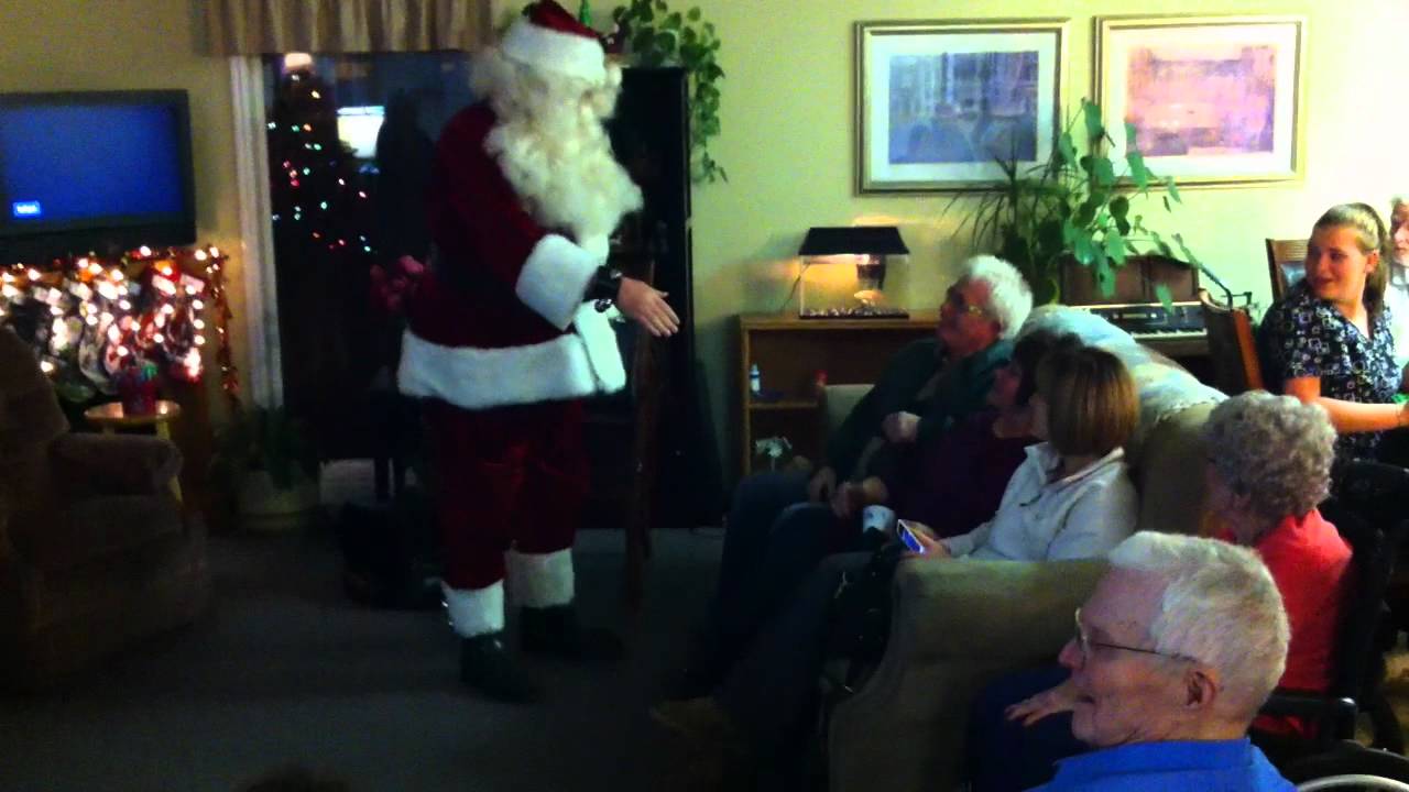 Santa visiting the residents of Our House of East Sandy