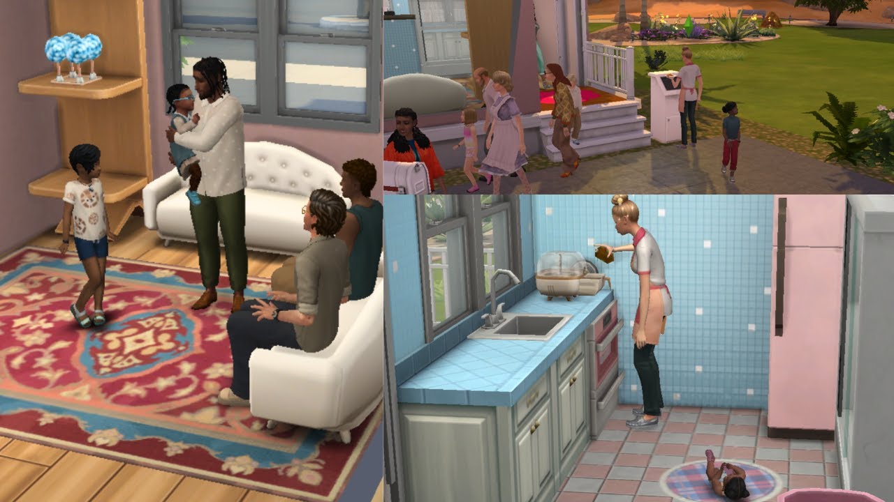 cuidando dos bebês, abrindo a loja e trocando o look #TheSims4 #VidaDeSim