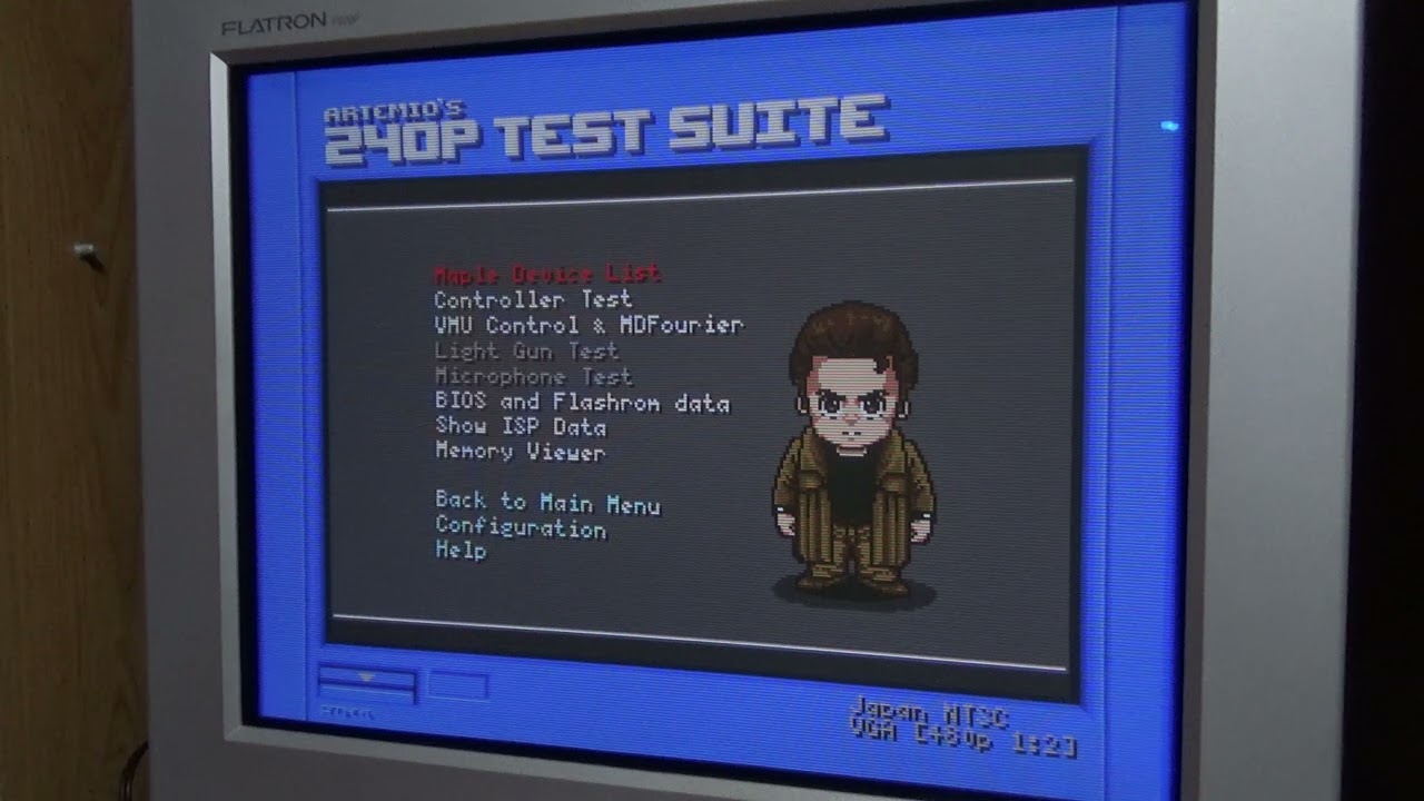 Dreamcast 240p Test Suite in VGA 31khz mode