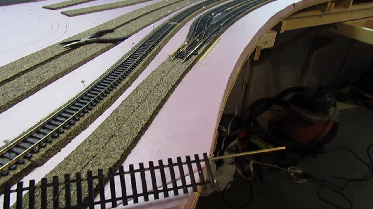 Video 13 - Pt. 1A: Alvaville HO Scale Model Railroad - Installing Flex Track.
