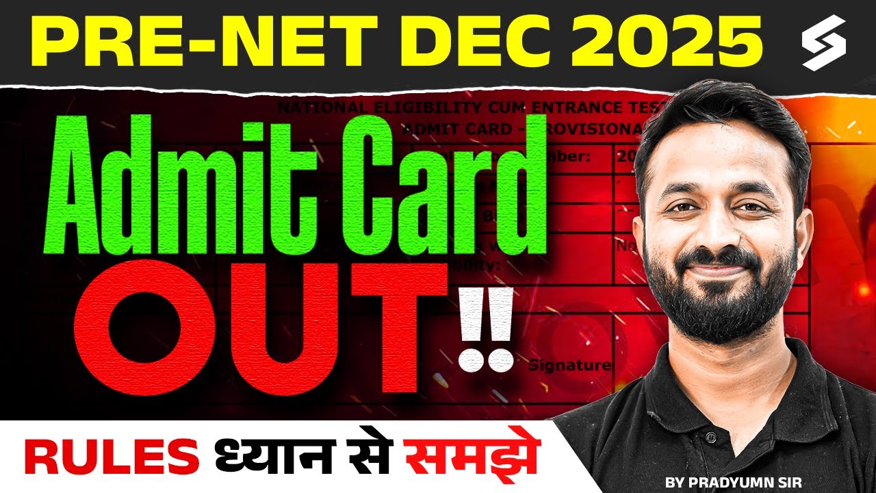 PRE-NET Exam Admit Card Out | UGC NET Subject Wise Exam Date 2025 | PRE NET Exam Rules |Pradyumn Sir