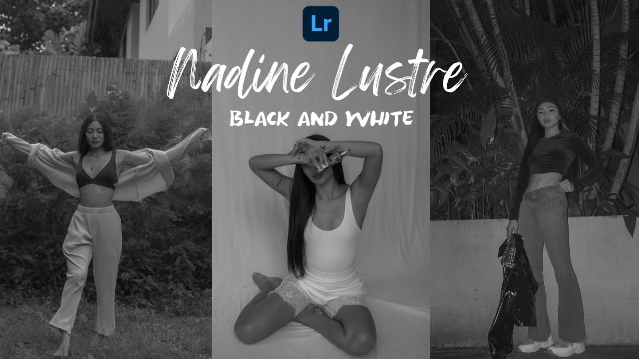 NADINE LUSTRE BLACK & WHITE - LIGHTROOM MOBILE PRESET| How To Edit Black & White Preset| BNW Filter