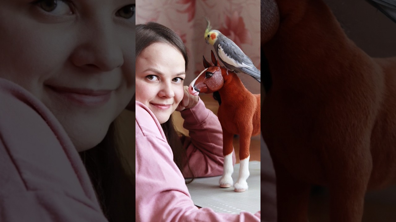 Poseable art doll brown horse #horsetoy #artdolls #realistictoy #horseartwork #diy
