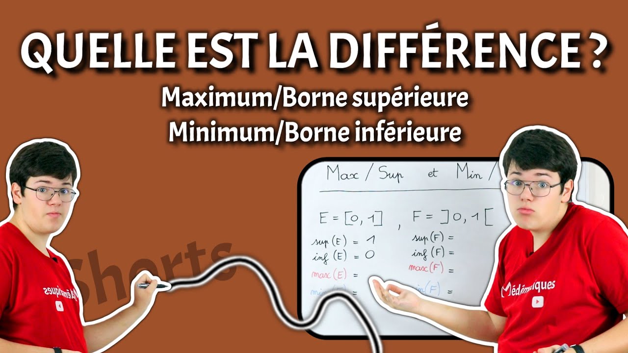 QUELLE EST LA DIFF&Eacute;RENCE ENTRE MAXIMUM/MINIMUM ET BORNE SUP&Eacute;RIEURE/INF&Eacute;RIEURE ?!