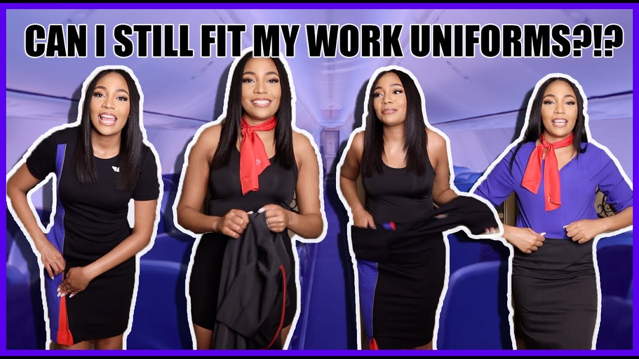 Flight Attendant Life - TRYING ON MY NEW WORK UNIFORMS + SPECIAL ANNOUNCEMENT!