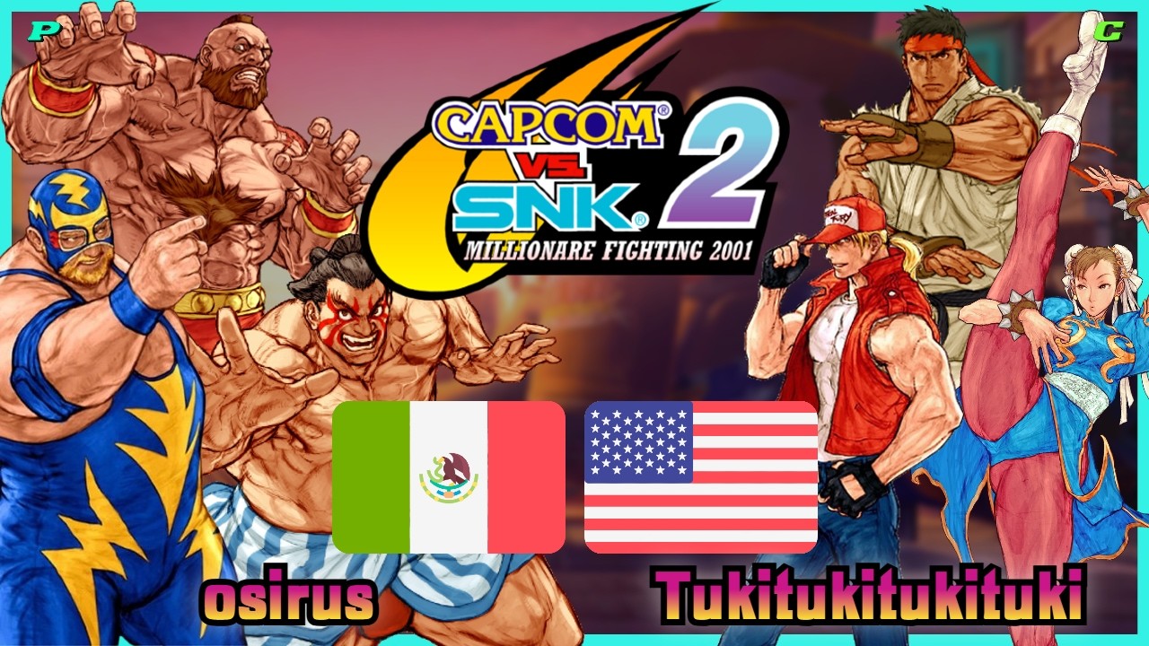 Capcom Vs. SNK 2 || osirus 🇲🇽 VS 🇺🇸 Tukitukitukituki || FLYCAST FIGHTCADE 2