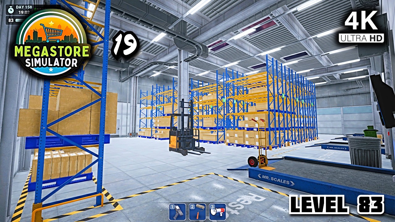 Megastore Simulator 4K #19 Level 83 Maxed Warehouse + Super Fast Restocker MOD Gameplay +Reshade
