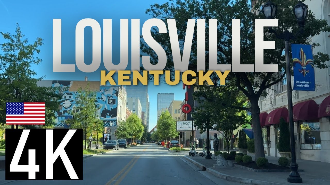 Road Tour of Louisville, Kentucky in 4K - Downtown Louisville KY - Smoketown - Churchill Downs