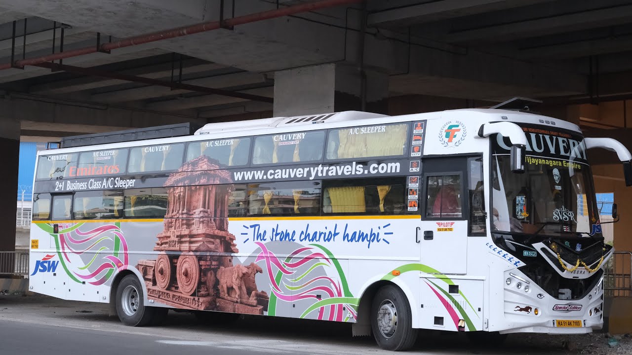 The Stone Chariot | Cauvery Travels | Veera V8 | Ashok Leyland TF 2513 | AC Sleeper 