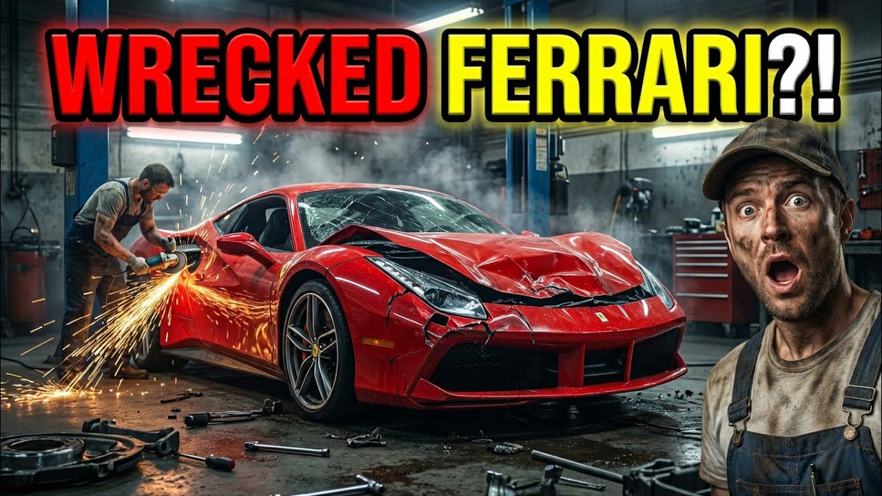 ASMR Wrecked Ferrari 488 GTB Rebuild — From Totaled to Beast