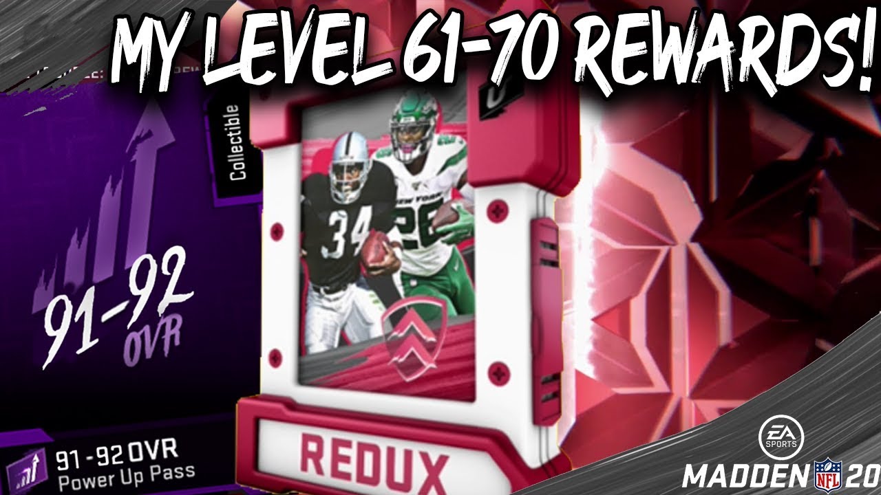 LEVEL 61-70 REWARDS! REDUX PULL + MAXED OUT TORRY HOLT! MADDEN 20 ULTIMATE TEAM