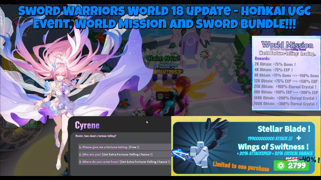 Обновление Sword Warriors Roblox World 18 и выпуск набора мечей!