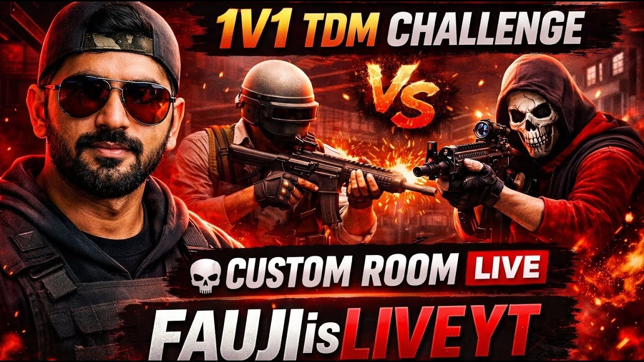 FAUBGMI 1v1 TDM Room 🔥 Custom Challenge | FAUJIisLIVEYT