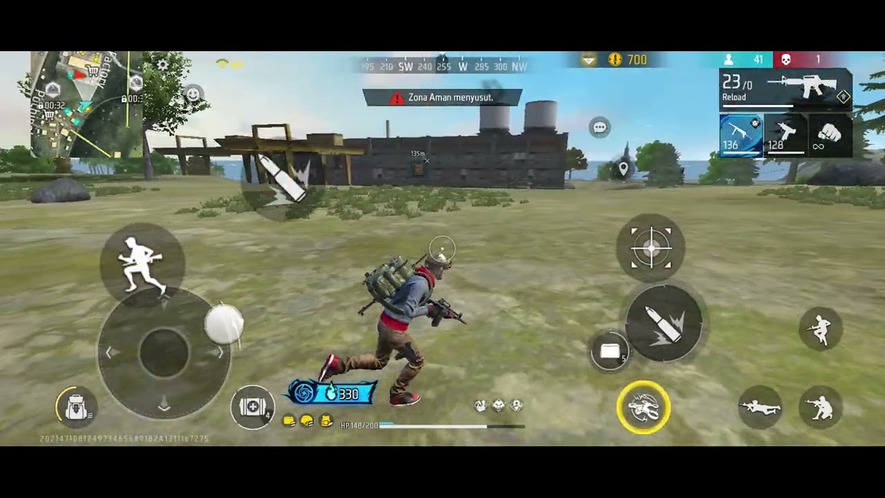 Solo vs Squad 5 kills pakai akun guest langusng booyah FREE FIRE Indonesia