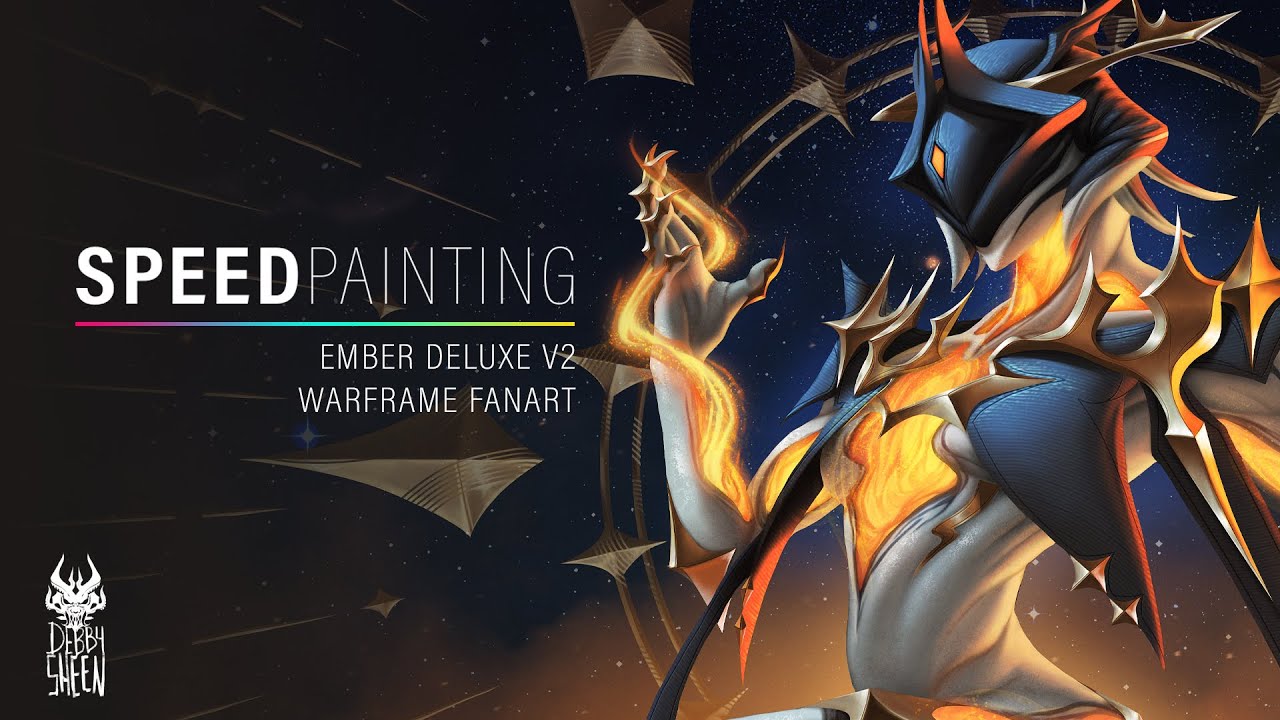 Speed paint / Ember Deluxe V2 / Warframe Fanart