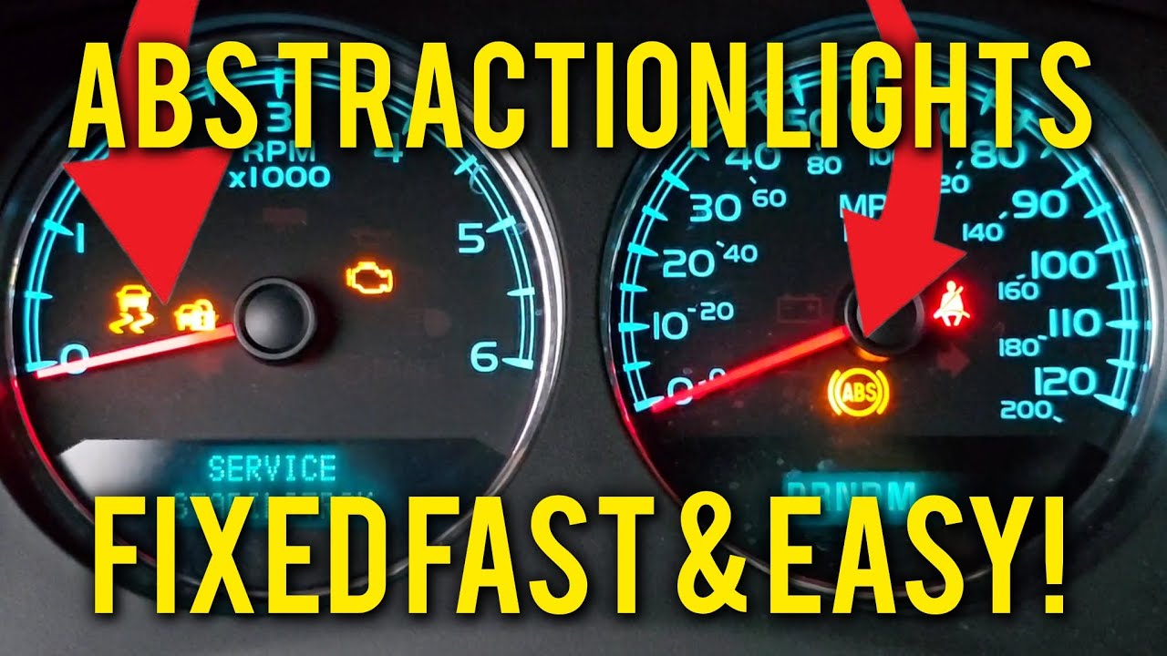 2007-2014 CHEVY GMC TAHOE SILVERADO YUKON SIERRA 5.3L V8 ABS TRACTION LIGHTS FIXED FAST & EASY DIY