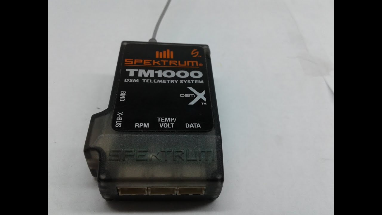 SPEKTRUM TM1000 TELEMETRY MODULE EXPLAINED RC AIRPLANE SETUP SEE BATT VOLTS RPM TEMP X-BUS AND MORE