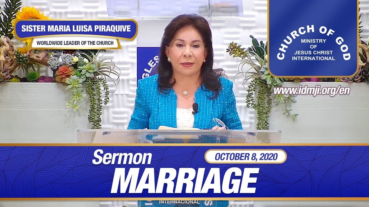Sermon: Marriage - Oct. 8, 2020 - Sister Maria Luisa Piraquive - CGMJCI