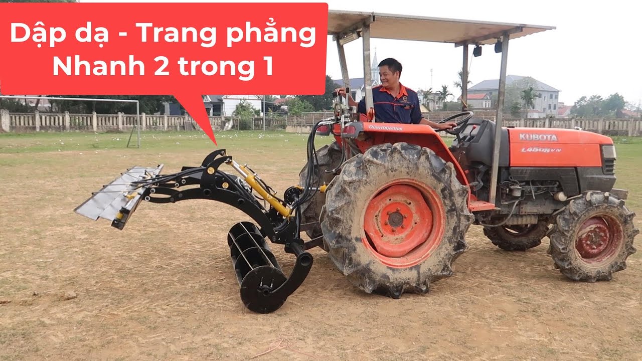 Báo giá Trang Gạt KTM Dập dạ và Trang phẳng ruộng nhanh 2 trong 1