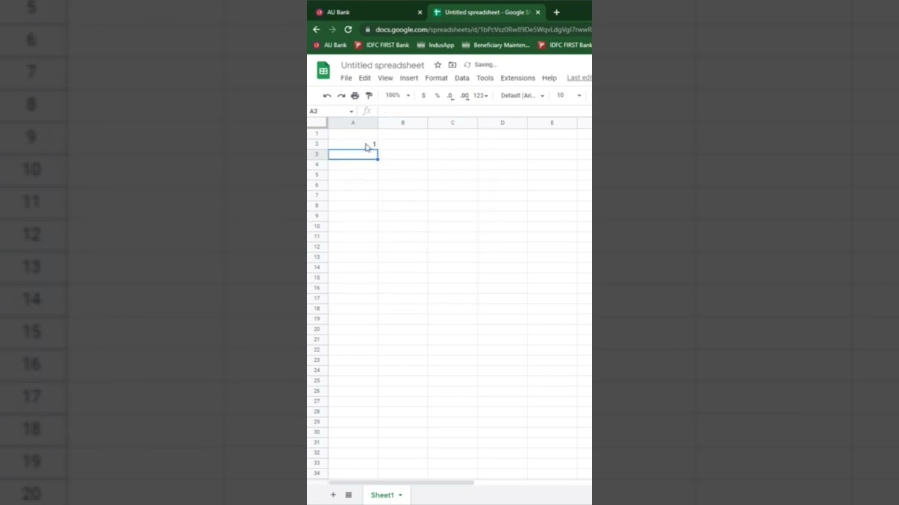 Serial no farmula in google sheet