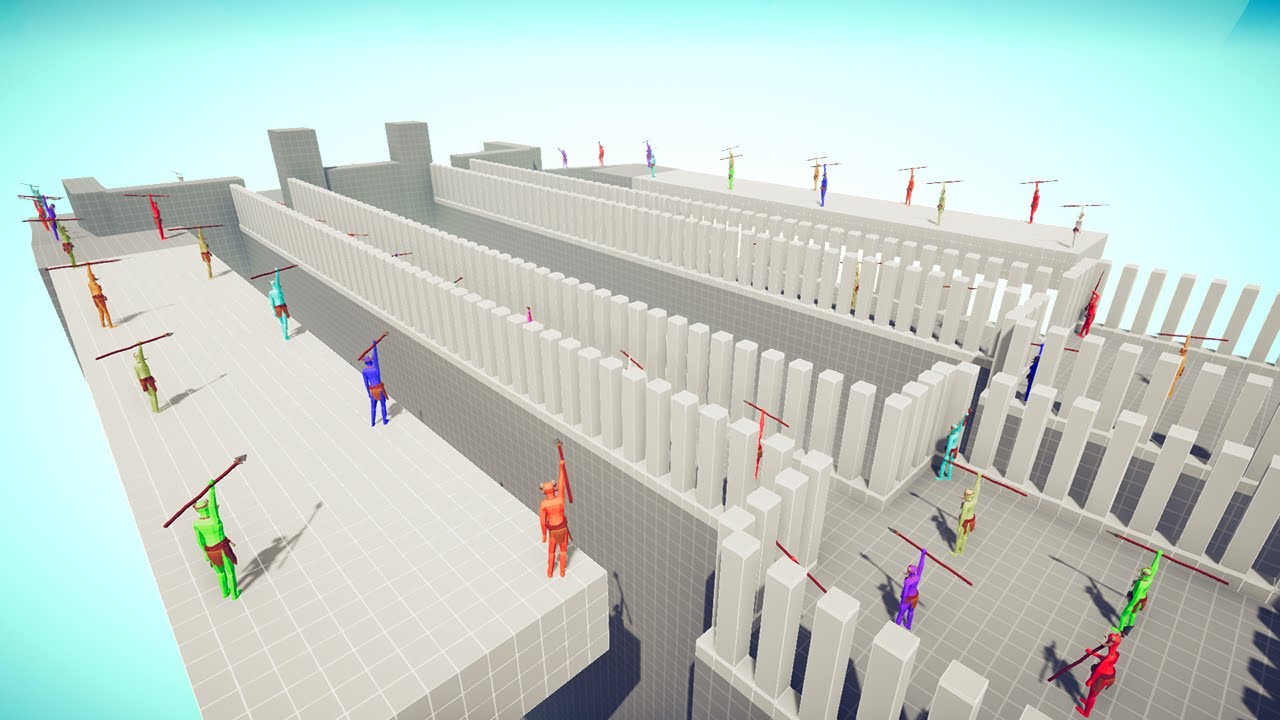 Modern Castle With Archer Towers Map Battle Royale! | Totally Accurate Battle Simulator TABS