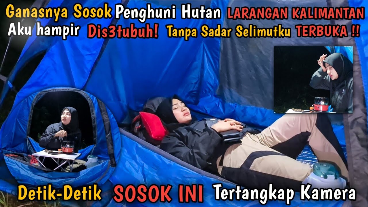 SOLO CAMPING HORROR - TANPA SADAR SELIMUTKU TERBUKA HAMPIR DIS3TUBUH! PENGHUNI HUTAN KALIMANTAN