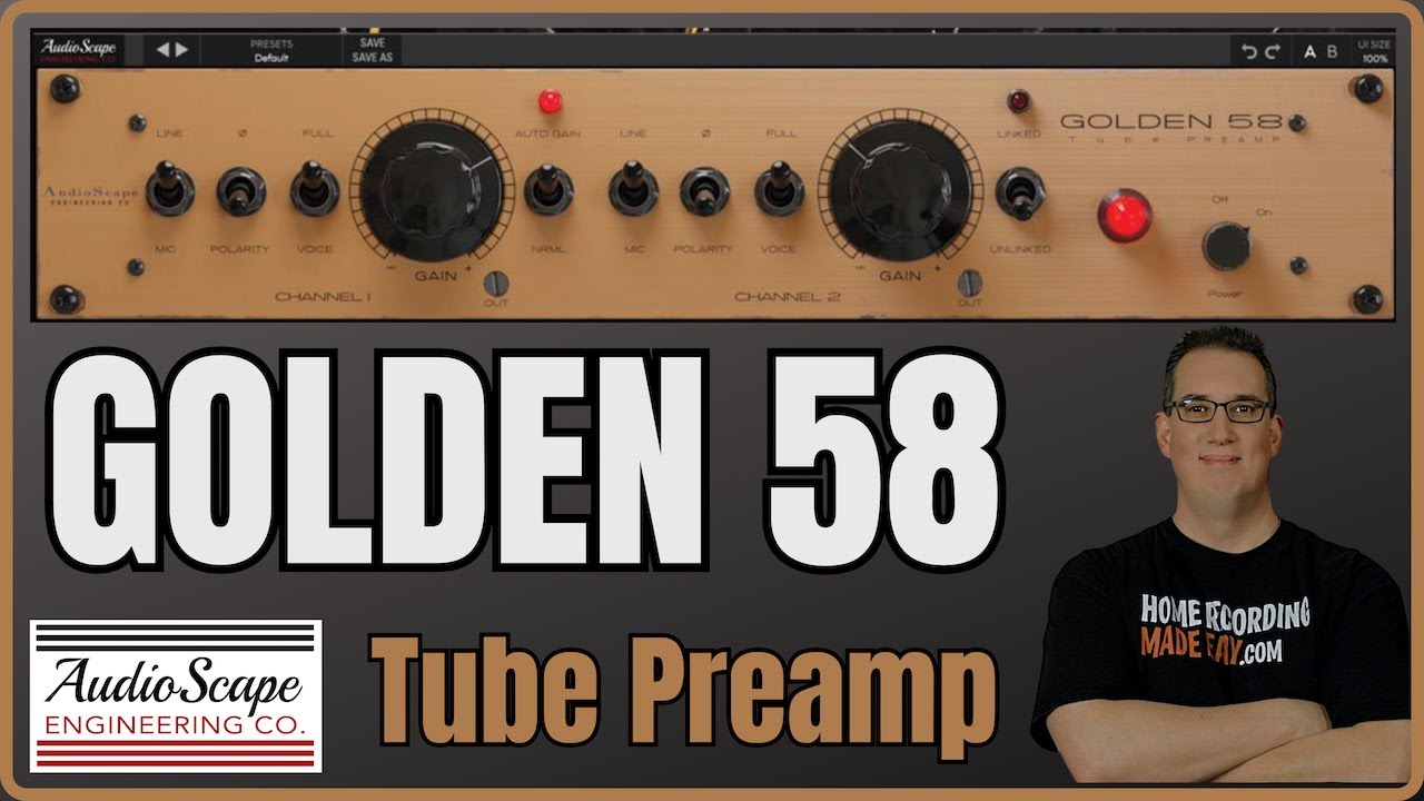 Golden 58 Tube Preamp Plugin By AudioScape