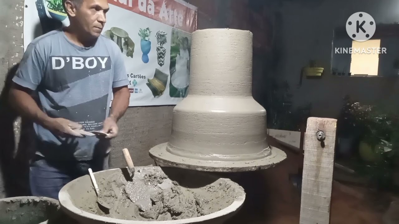 Ensinando como fazer um vaso em forma de cuscuzeira