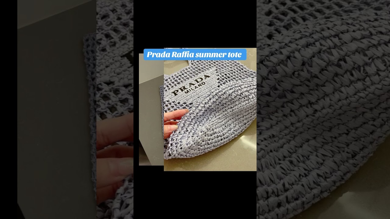 Prada Raffia tote #fashion #boujeeonabudget #pradatotebag#summervibes#summertote