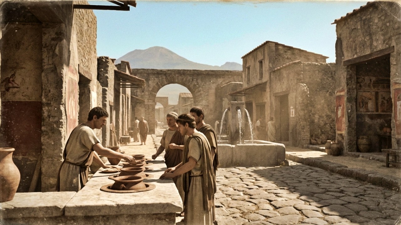 Pompeii Had Fast Food and Running Water — Before Vesuvius Buried It (79 AD)