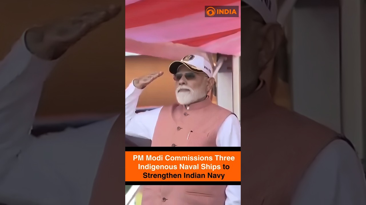 PM Modi Commissions Three Indigenous Naval Ships to Strengthen Indian Navy