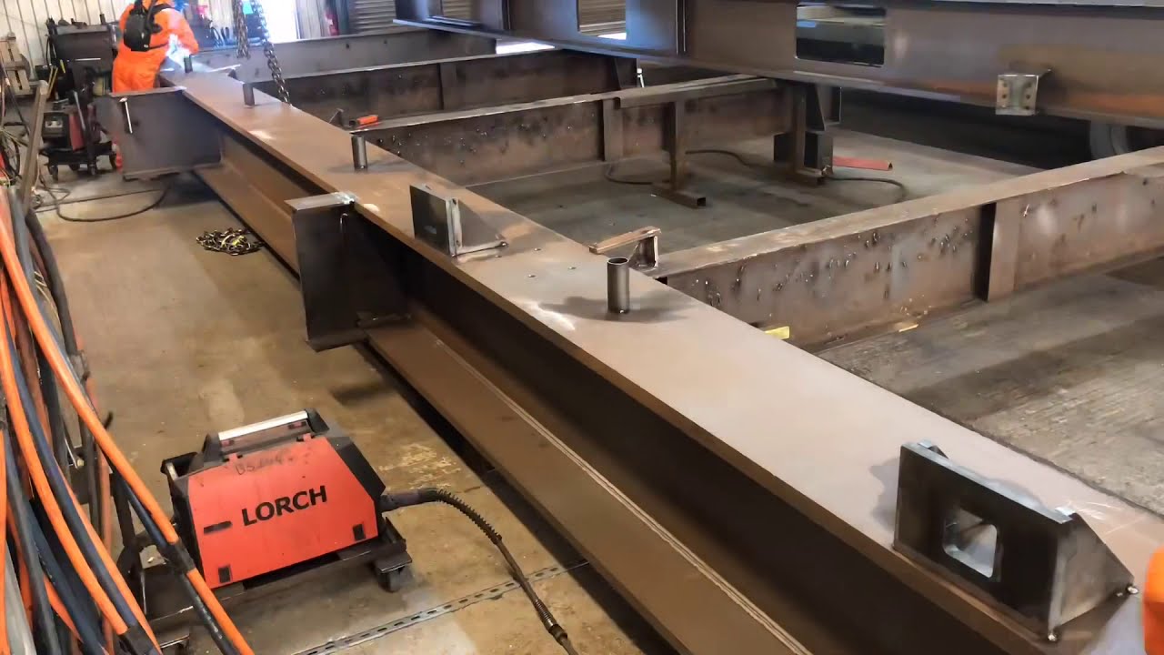 WELDING A 10.7 TON BEAM STRUCTURAL STEEL