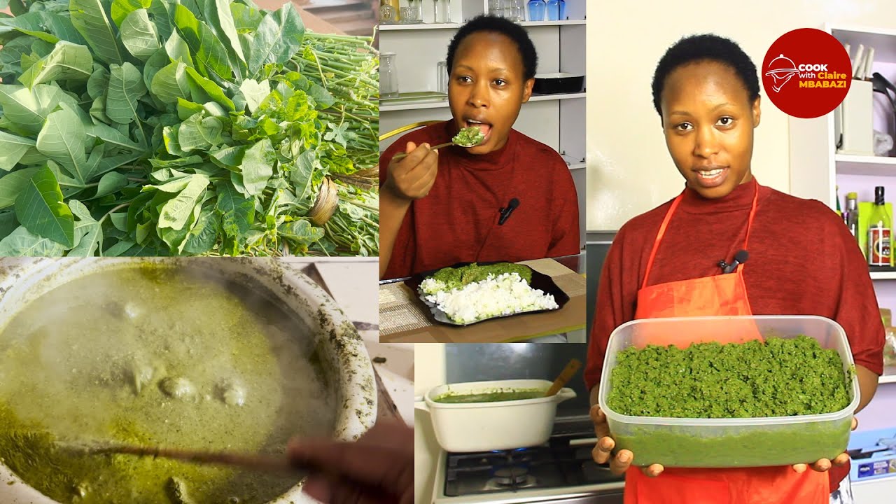 Uburyo bwiza bworoshye watekamo ISOMBE iryoshye irimibirungo bya natural/prepare cassava leaves soup