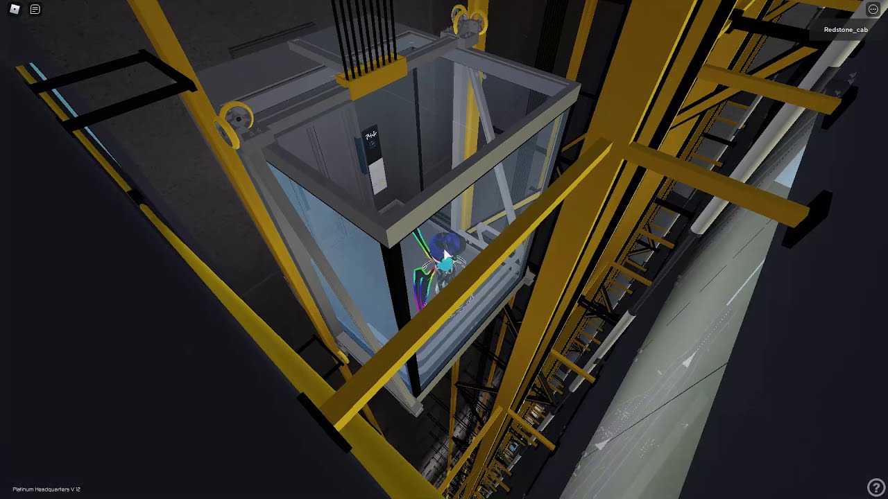filming all the complete elevators at the platinum HQ ROBLOX!